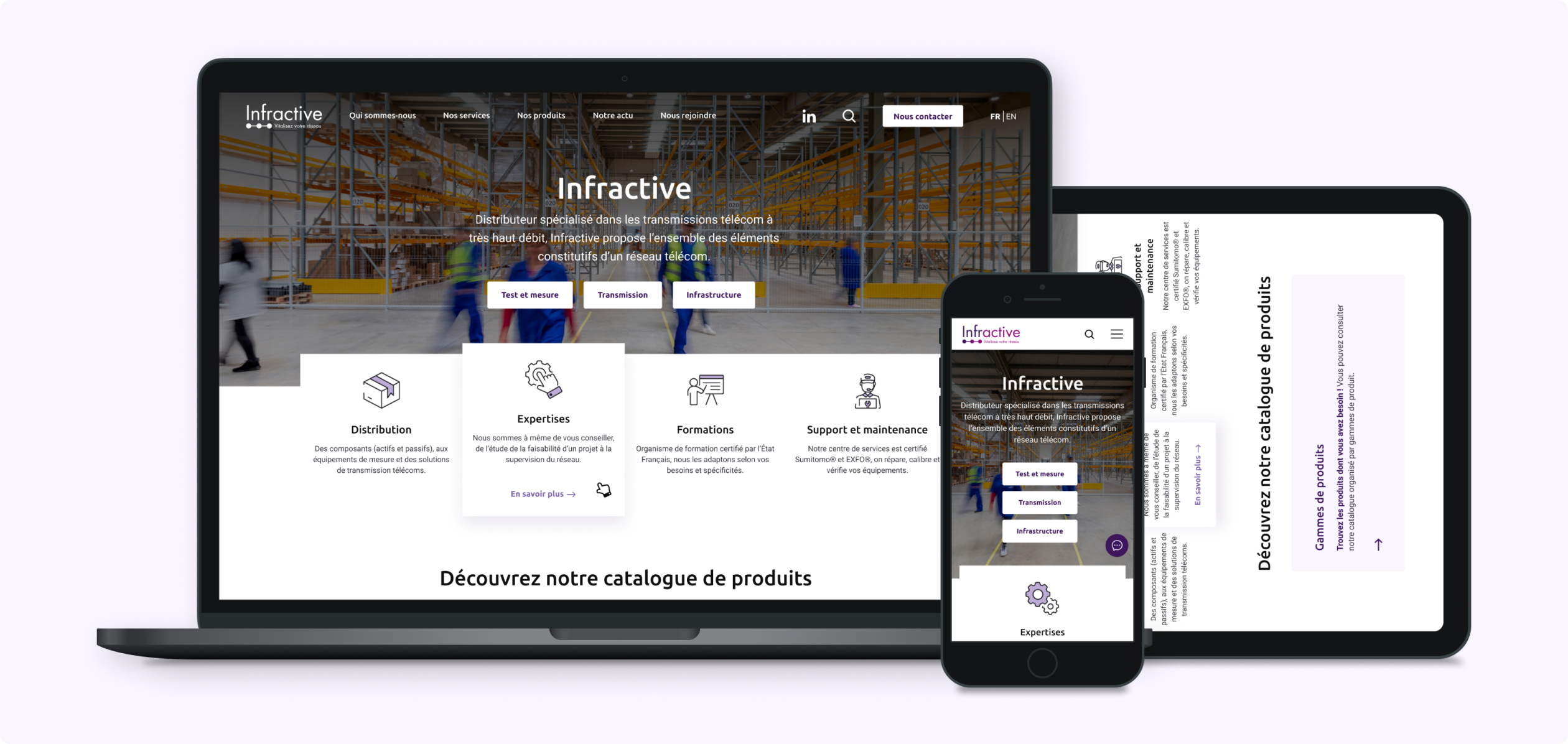 Agence Pixine : refonte du site internet Infractive en responsive design