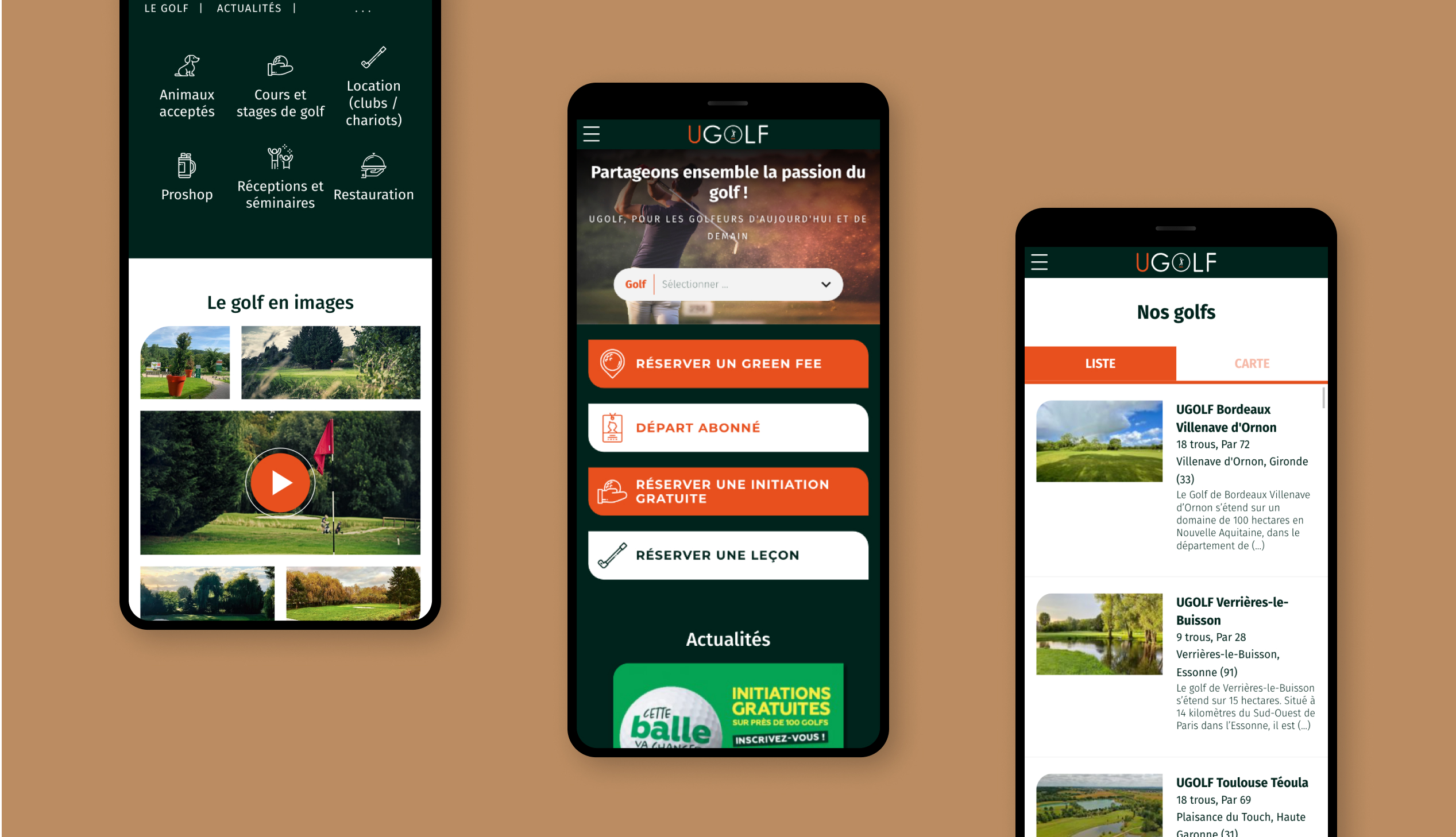 Agence Pixine : refonte du site internet Ugolf, approche en mobile first