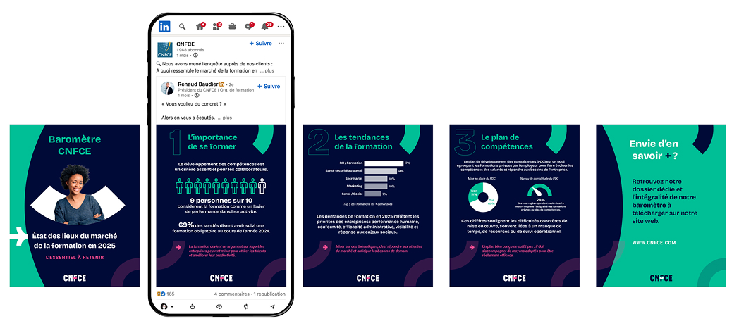 Conception de carrousels pour les réseaux sociaux